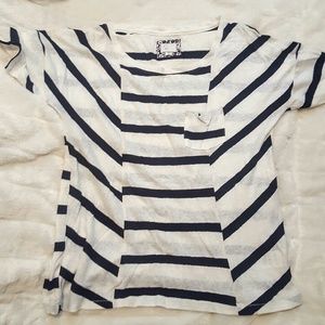 Anthropologie-black and white t-shirt-medium